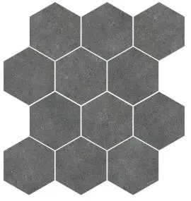 CORDOBA HEXAGON RECTIFIED GLAZED PORCELAIN GREY MOSAICS FLOOR TILES