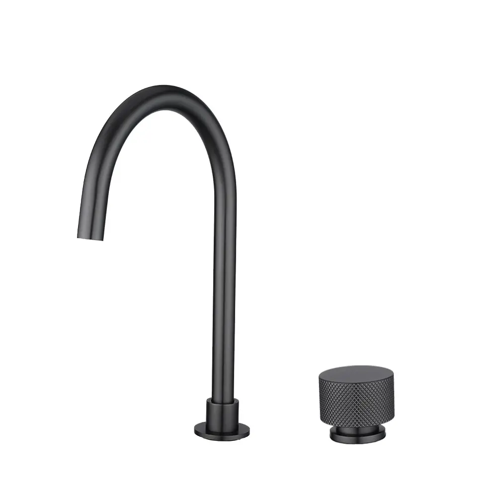MOON - Brushed Gunmetal Swivel Basin Mixer
