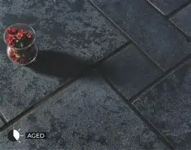 MIDNIGHT SHADED BLACK GRANITE COBBLESTONES FLOOR TILES