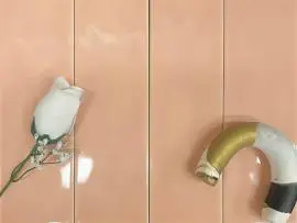 WINDERMERE RIPPLE NON RECTIFIED CORAL CERAMIC WALL TILES 7.5x22.5