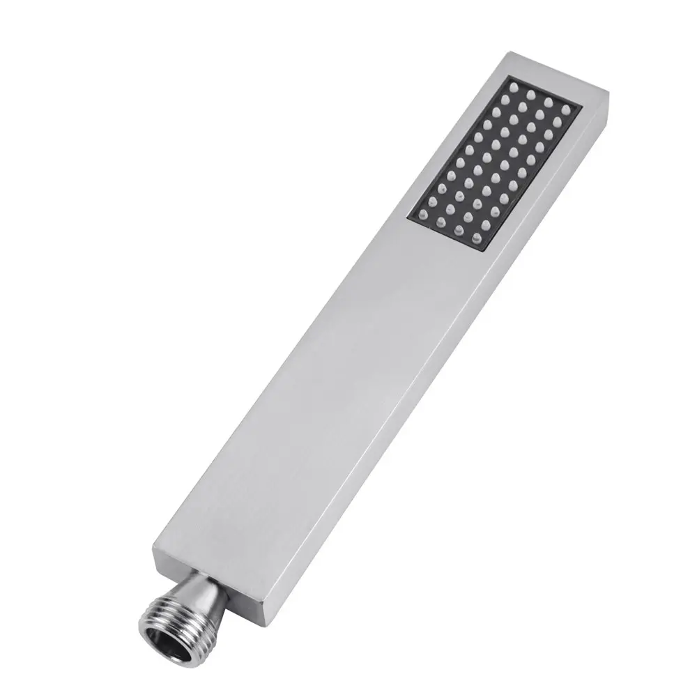 Brushed Nickel Single Function Square Handheld Shower