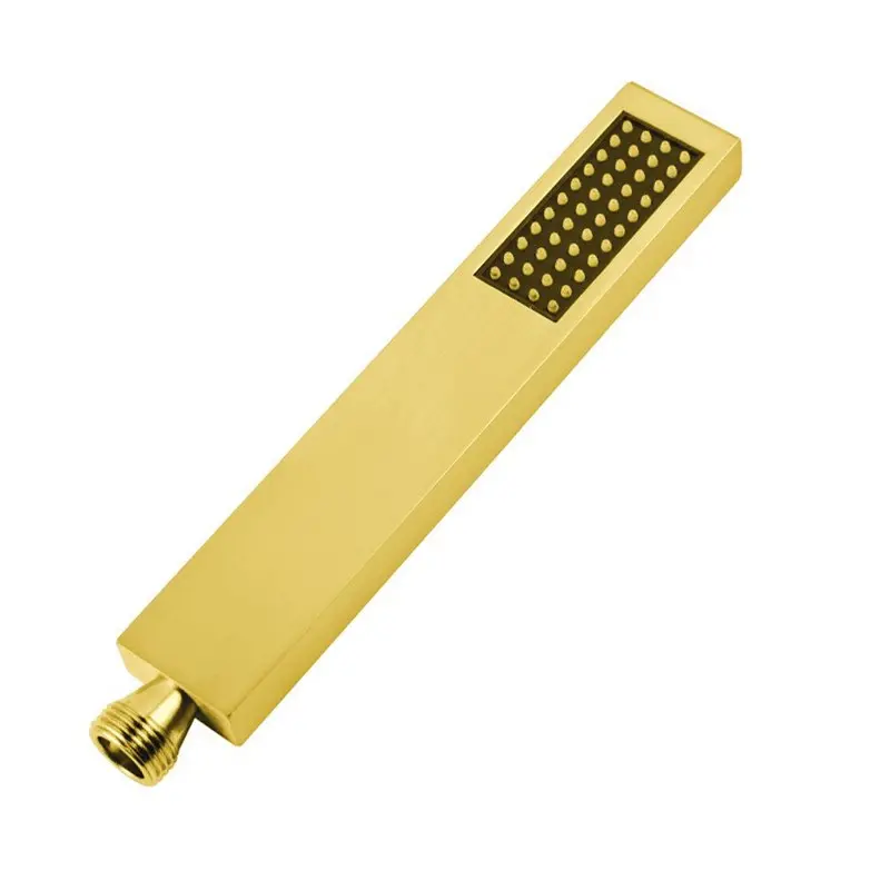 Brushed Brass Single Function Square Handheld Shower