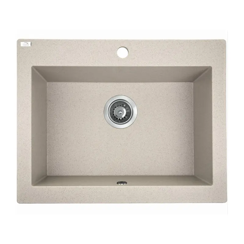 490x580x220mm Beige Granite Single Bowl Kitchen Sink