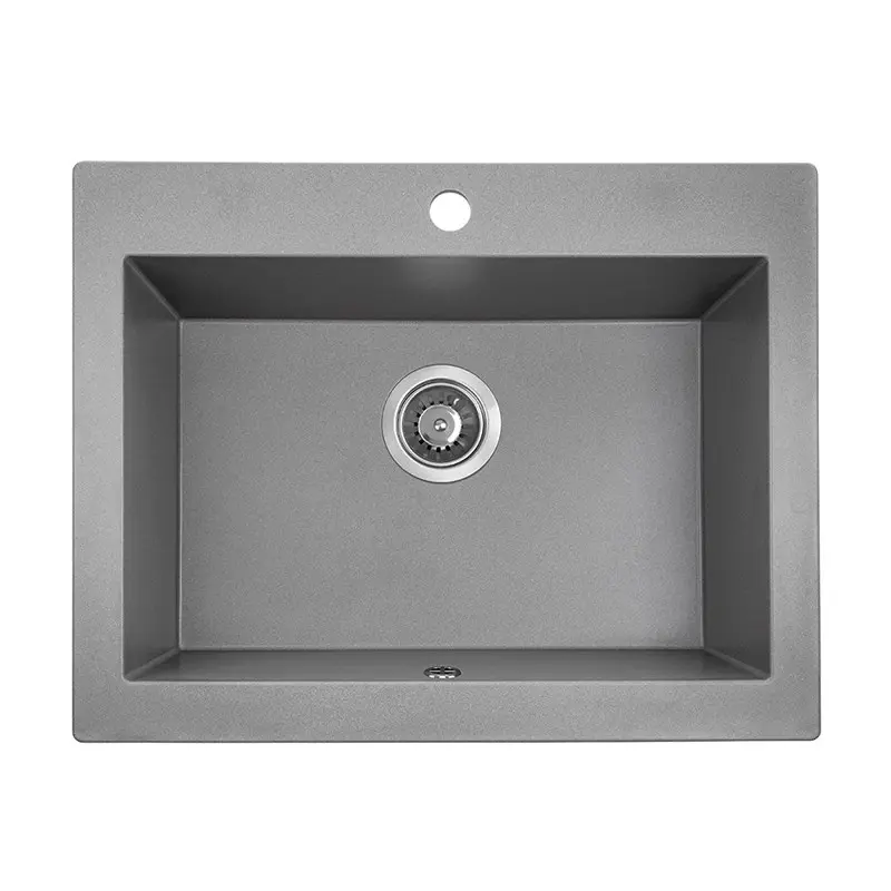 490x580x220mm Grey Granite Single Bowl Kitchen Sink