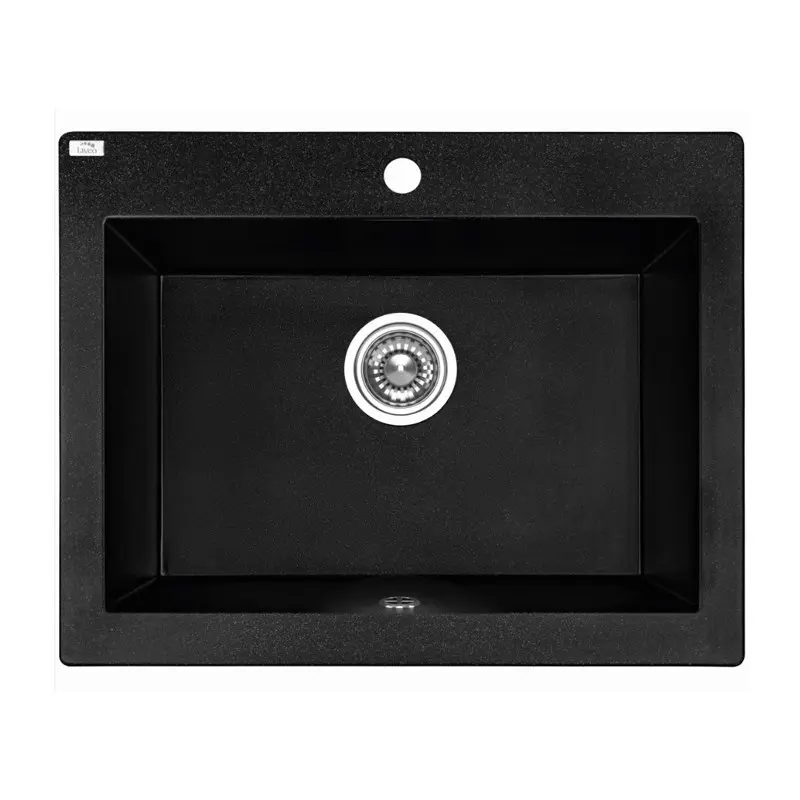 490x580x220mm Black Granite Single Bowl Kitchen Sink