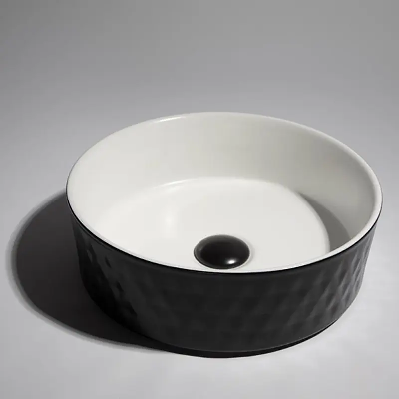 360x355x120mm Matte Black Above Counter Basin 