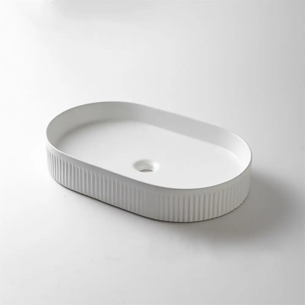 580x360x100mm Matte White Above Counter Basin 
