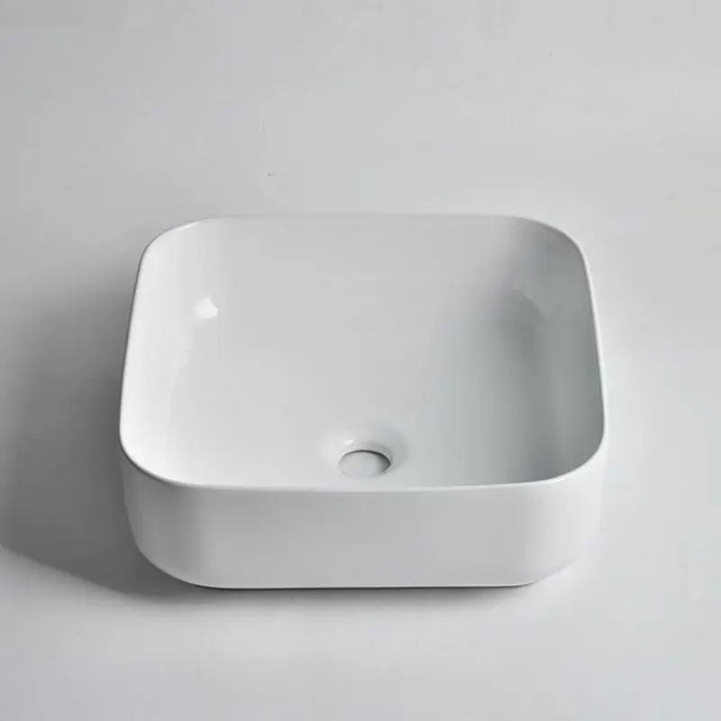 385x385x140mm Gloss White Above Counter Basin