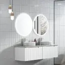 Perla Mark II Pure Wall Hung 1500mm - Flat Stone Top, Double