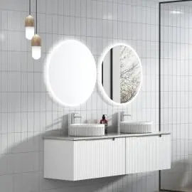 Perla Mark II Palis Wall Hung 1500mm - Flat Stone Top, Double