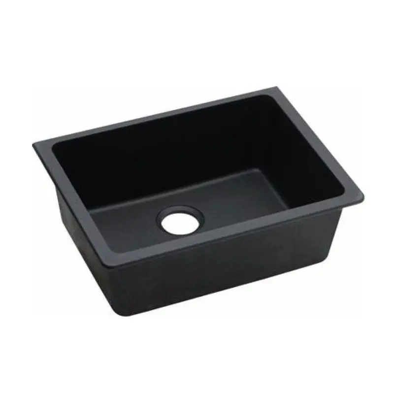 635x469x241mm Black Granite Single Bowl Kitchen Sink