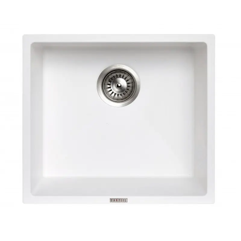 457x406mm White Granite Single Bowl Kitchen Sink