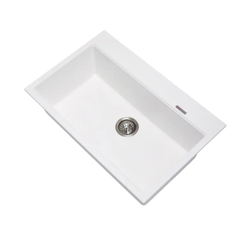 780x510x220mm White Granite Single Bowl Kitchen Sink