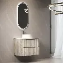 Tuscana Alpine Wall Hung 1500mm - Flat Stone Top, Palis, Single