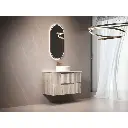 Tuscana Pure Wall Hung 1500mm - Stone Top with Undermount Basin, Alpine, Single