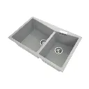800x500mm Concrete Grey Granite Double Bowl Kitchen Sink 