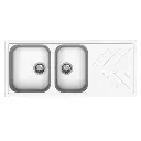 1160x500mm White Granite 1 & 3/4 Bowl Kitchen Sink 