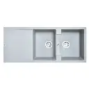 1150x500mm Concrete Grey Granite Double Bowl Kitchen Sink 