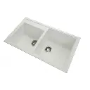 860x500x200mm White Granite 1 & 3/4 Bowl Kitchen Sink 