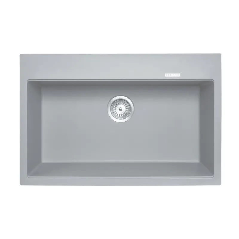 780x510x220mm Carysil Concrete Grey Single Bowl Granite Stone Kitchen Sink Top/Under Mount 