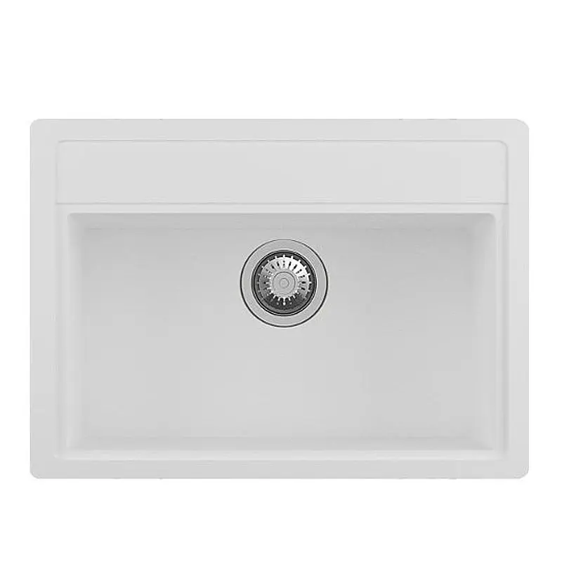 680x500x220mm White Granite Single Bowl Kitchen Sink 
