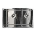 1.2mm Chrome Stainless Steel 1 & 1/2 Bowl Kitchen Sink - 710x450x205mm
