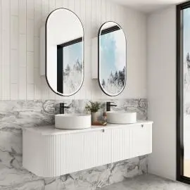 Savio Wall Hung 1500mm - Flat Stone Top, Alpine 