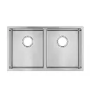 770x450x215mm Chrome Stainless Steel Double Bowl Kitchen Sink 