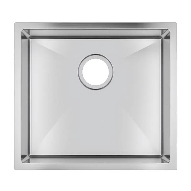 500x440x230mm Chrome Stainless Steel Single Bowl Kitchen Sink 