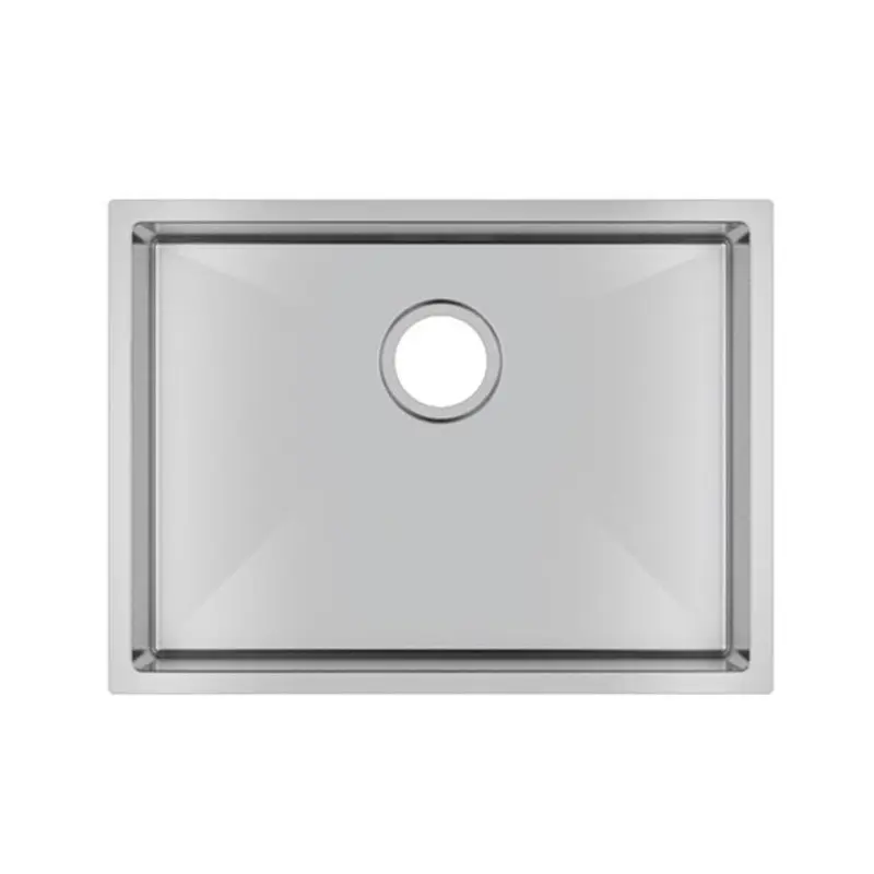 600x450x230mm Chrome Stainless Steel Single Bowl Kitchen Sink 