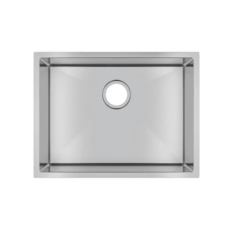 600x450x300mm Chrome Stainless Steel Single Bowl Kitchen Sink 