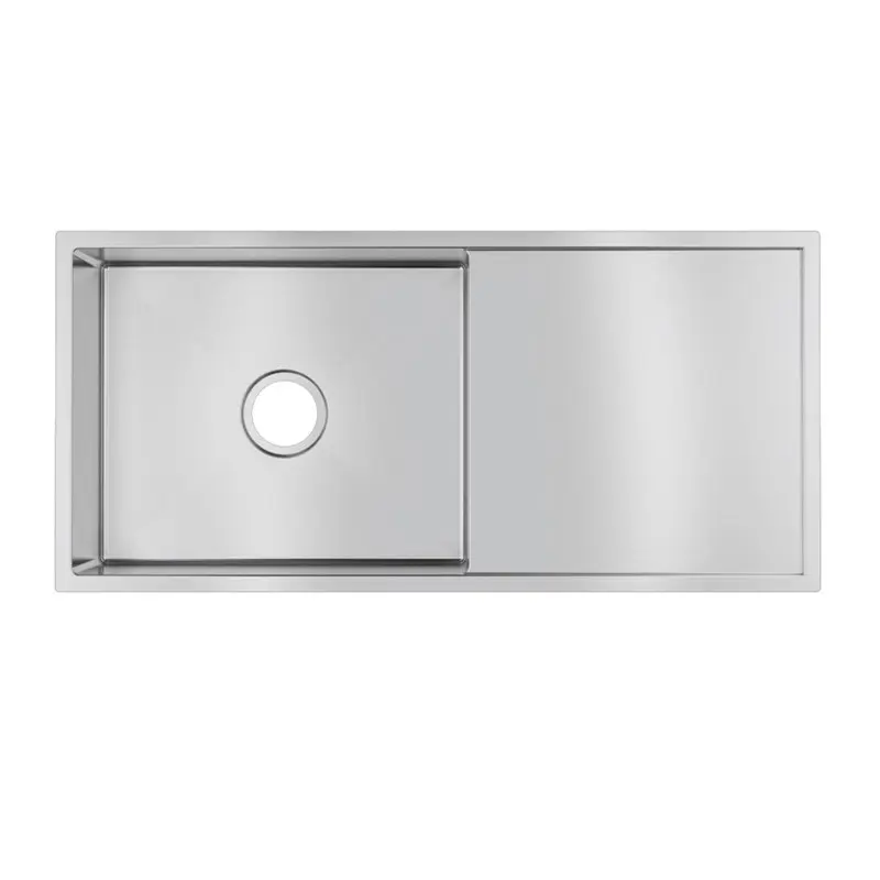 960x450x230mm Chrome Stainless Steel Single Bowl Kitchen Sink 