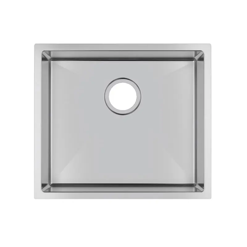 510x450x230mm Chrome Stainless Steel Single Bowl Kitchen Sink 