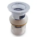 32/40mm Solid Brass Basin Pop Up Waste – Chrome – Overflow 