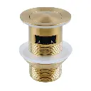 32/40mm Solid Brass Basin Pop Up Waste – Brushed Brass– Overflow 