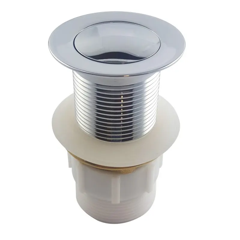 32/40mm Solid Brass Basin Pop Up Waste – Chrome – No Overflow