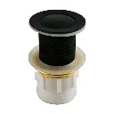 32/40mm Solid Brass Basin Pop Up Waste – Black– No Overflow