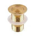 32/40mm Solid Brass Basin Pop Up Waste – Brushed Brass– No Overflow