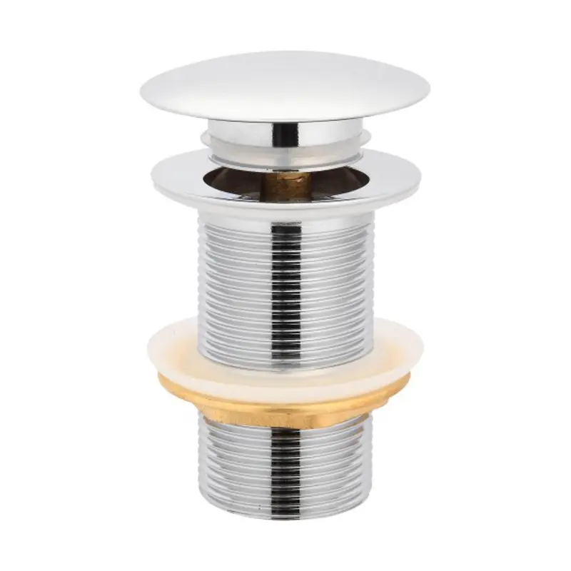 32/40mm Solid Brass Basin Mushroom Pop Up Waste – Chrome – No Overflow