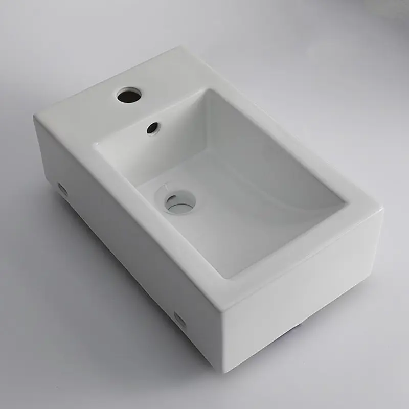 460x280x170mm Gloss White Wall Hung Basin- Right Side Tap Hole