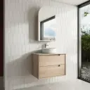 Ainsley Wall Hung 750mm - Flat Stone Top, Alpine 