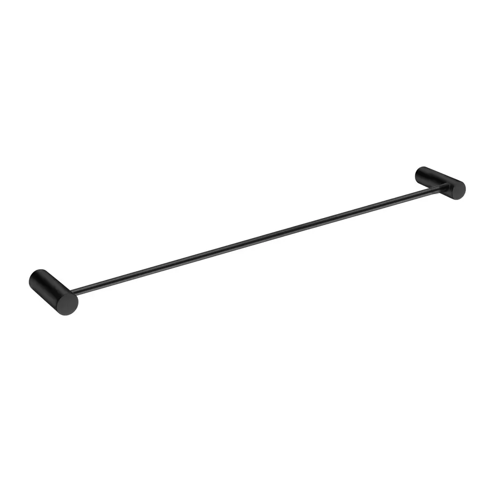 600mm Black Single Towel Rail 