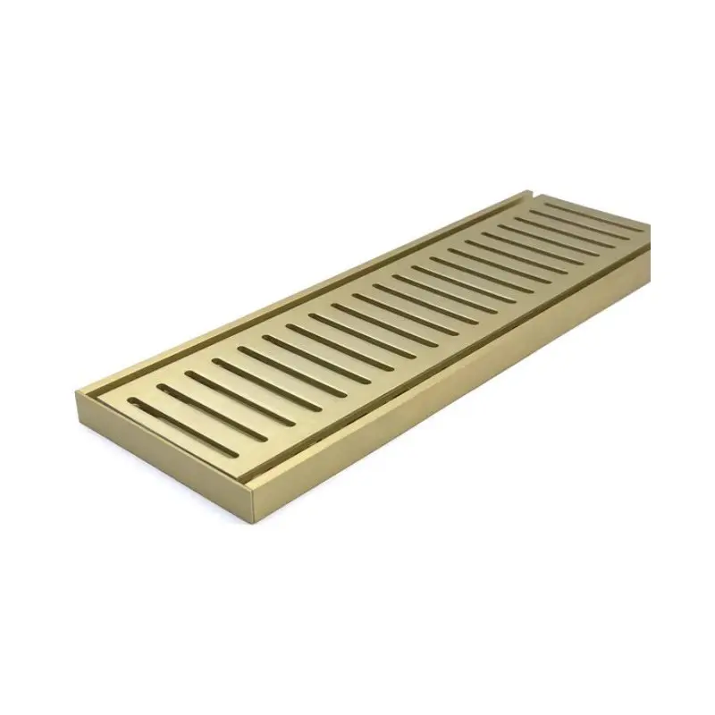 100x100x14mm Brushed Gold Ezy Flow Floor Grate 