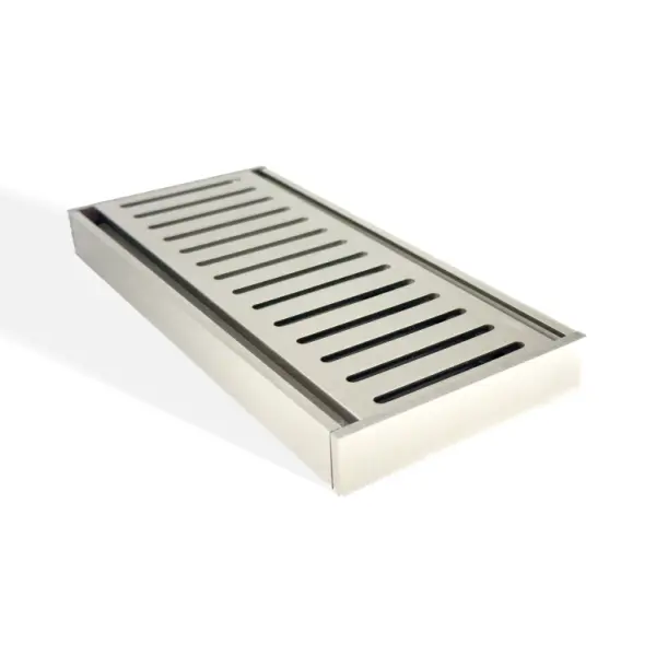 100x100x21mm Brushed Nickel Ezy Flow Floor Grate 