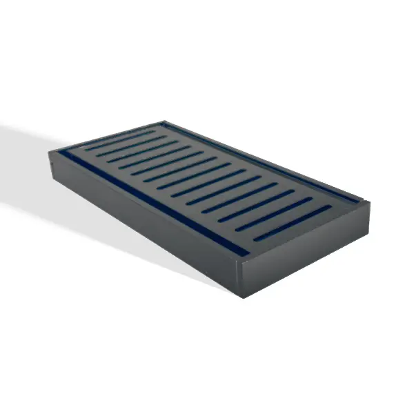 100x100x21mm Brushed Black Ezy Flow Floor Grate 