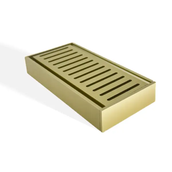 100x100x35mm Brushed Gold Ezy Flow Floor Grate 