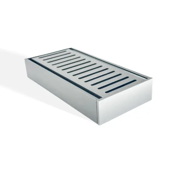 100x100x35mm Brushed Silver Ezy Flow Floor Grate 