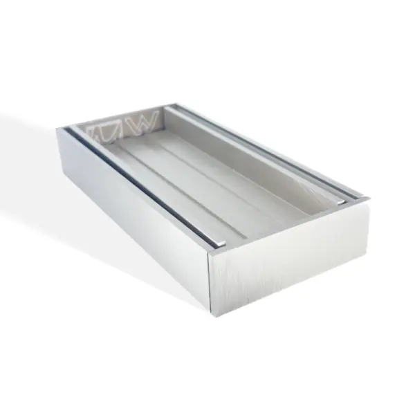 100x100x35mm Brushed Nickel Ezy Flow Tile Insert Grate 