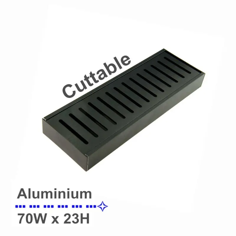 100x70x23mm Black Floor Grate 