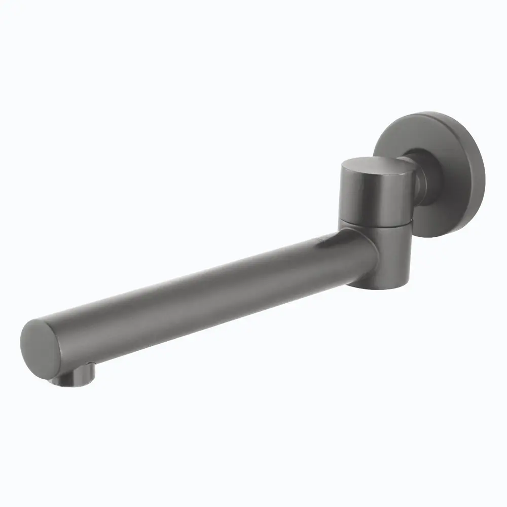 Round Gunmetal Bathtub/Basin Swivel Wall Spout